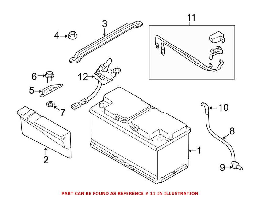 BMW Battery Cable 61129253111